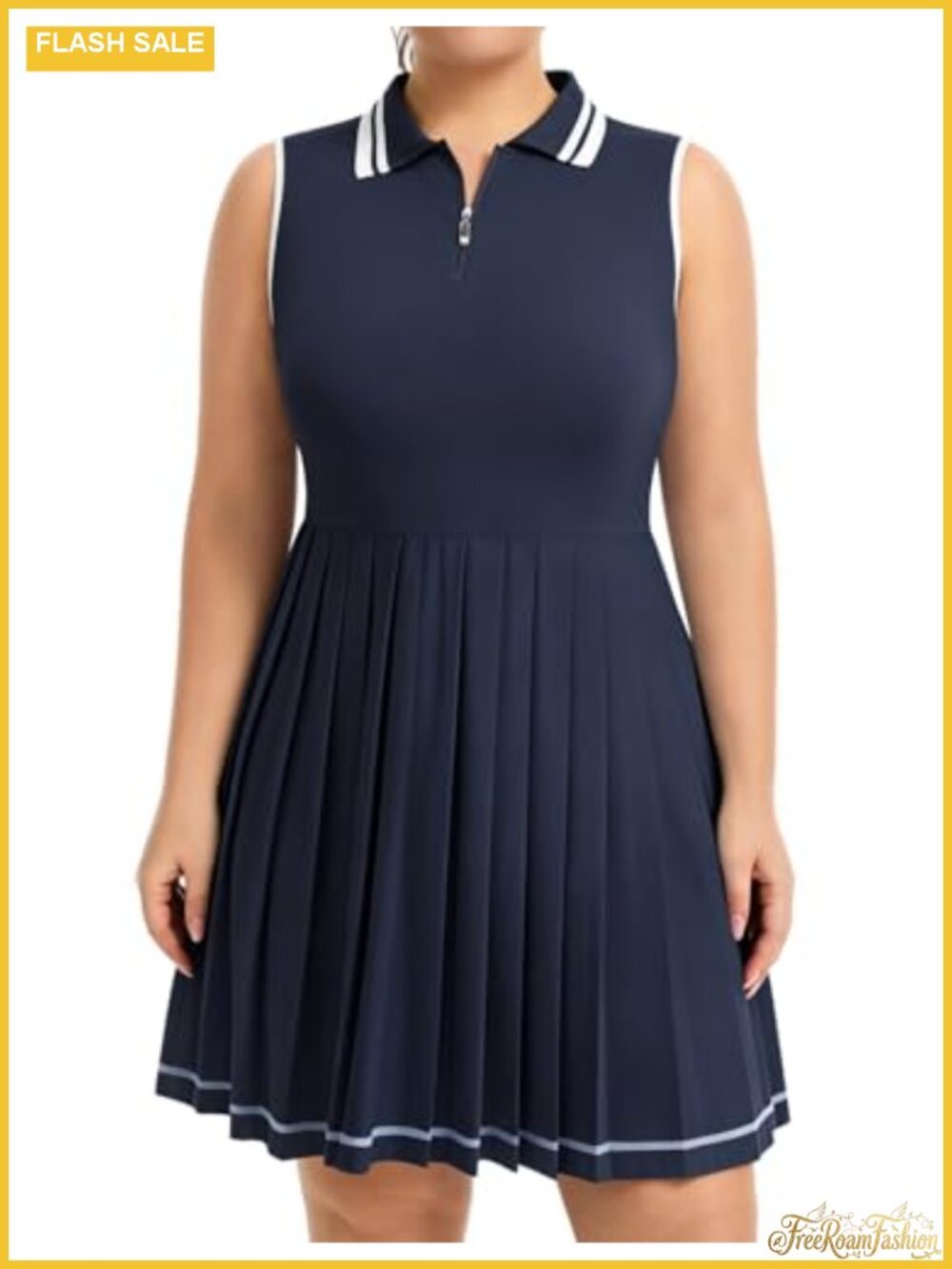 Women's Plus Size Tennis Dress with Shorts Golf Polo Quick Dry Stretch